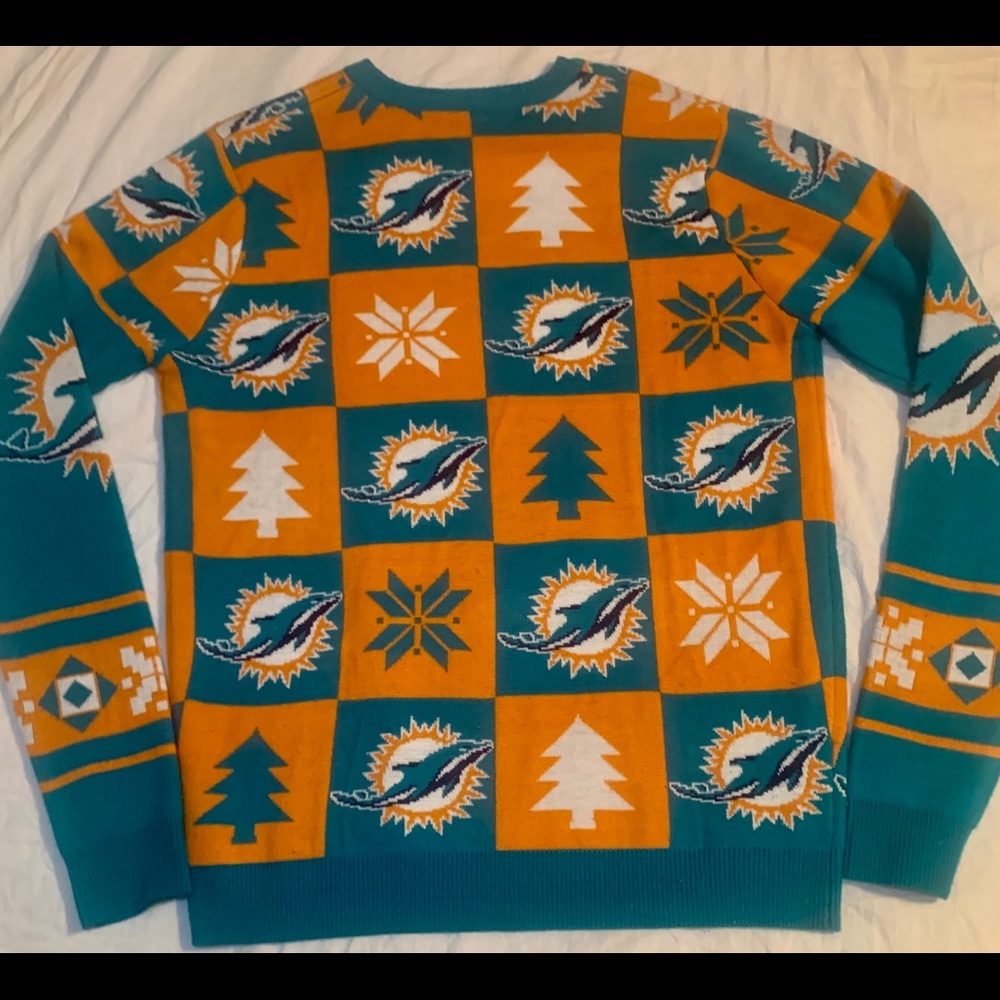 Miami dolphins throwback ugly sweater
